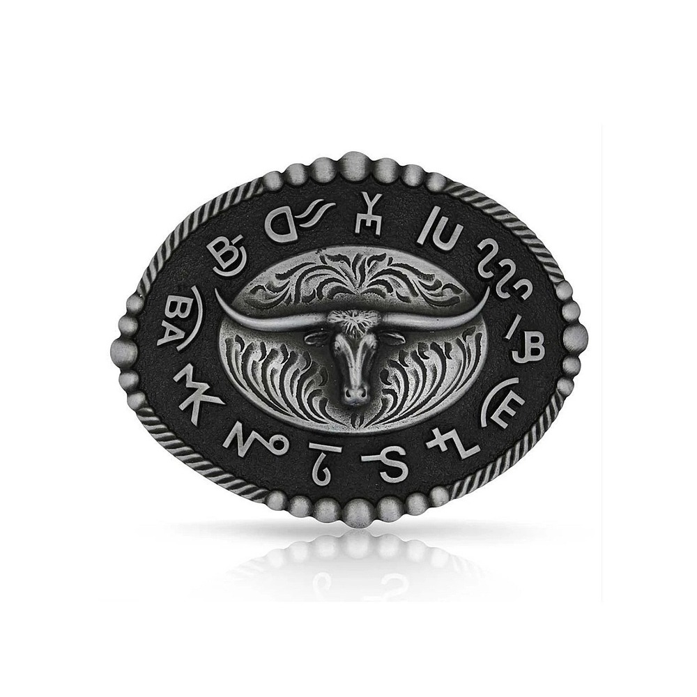 Montana Silversmiths Attitude Branded Legacy Longhorn Western Belt Buckle NEW!
